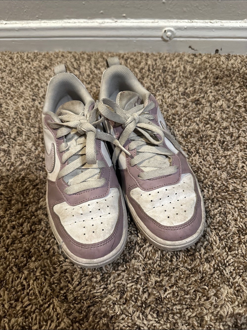 WELL LOVED Nike Kids Two-Tone Pink and White Sneakers